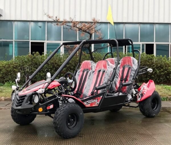 httpscagolfcarts.comwp-contentuploads2025031-68-600x507-1.jpg Trailmaster Ultra Blazer 4-200EX EFI Go-Kart, Fuel-Injected 4-Seater Buggy, 4-Stroke Single Cylinder Engine, Air Cooled, Electric Start with Kill Switch, LED Headlight - Image 1